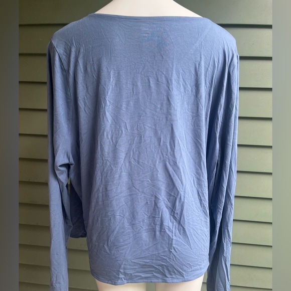 COPY - Coolibar Light Blue Wrap Top 3/4 Sleeve - Picture 2 of 6